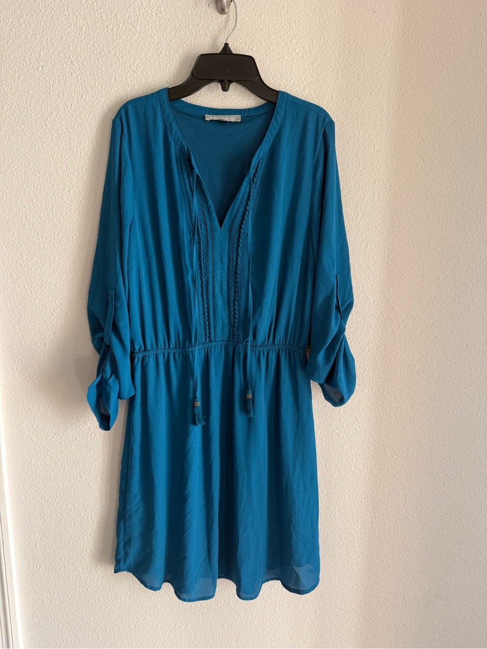 Daniel Rainn Teal Scoop Neck Blouse